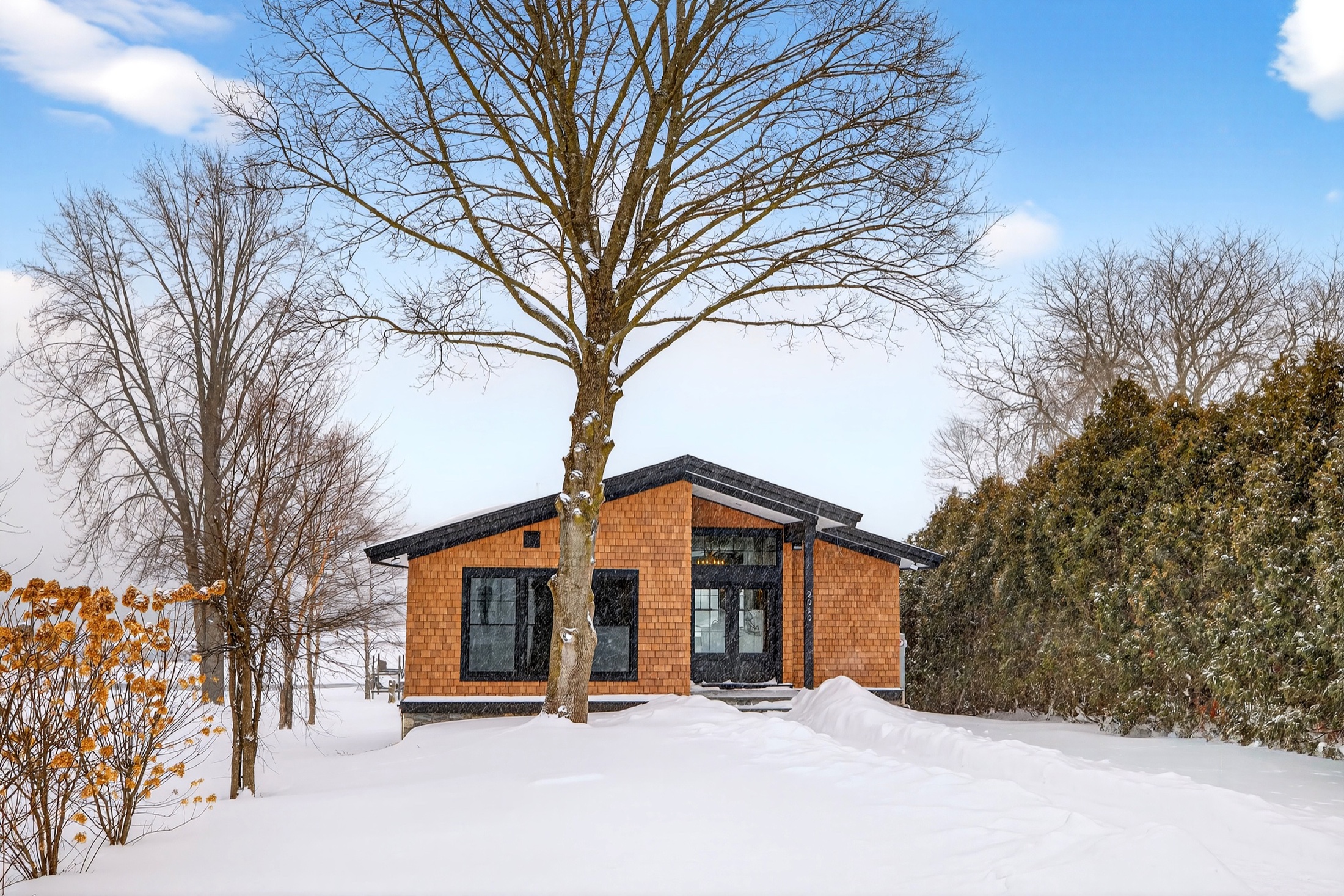Syracuse twilight real estate photography — exterior captured at golden hour