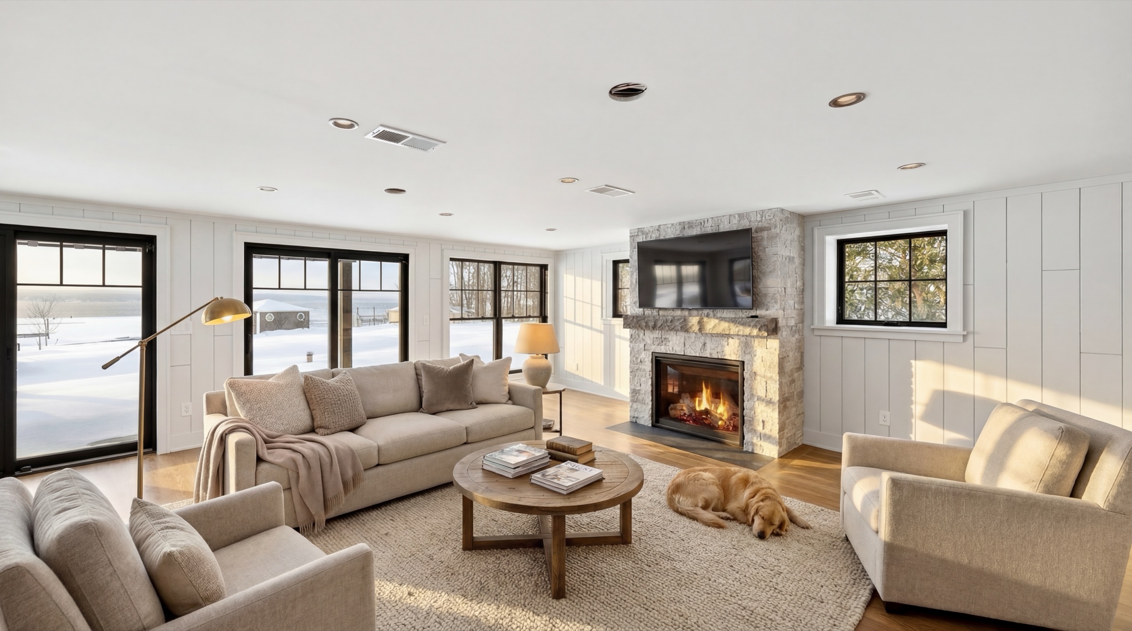 Syracuse virtually staged home — open-concept kitchen