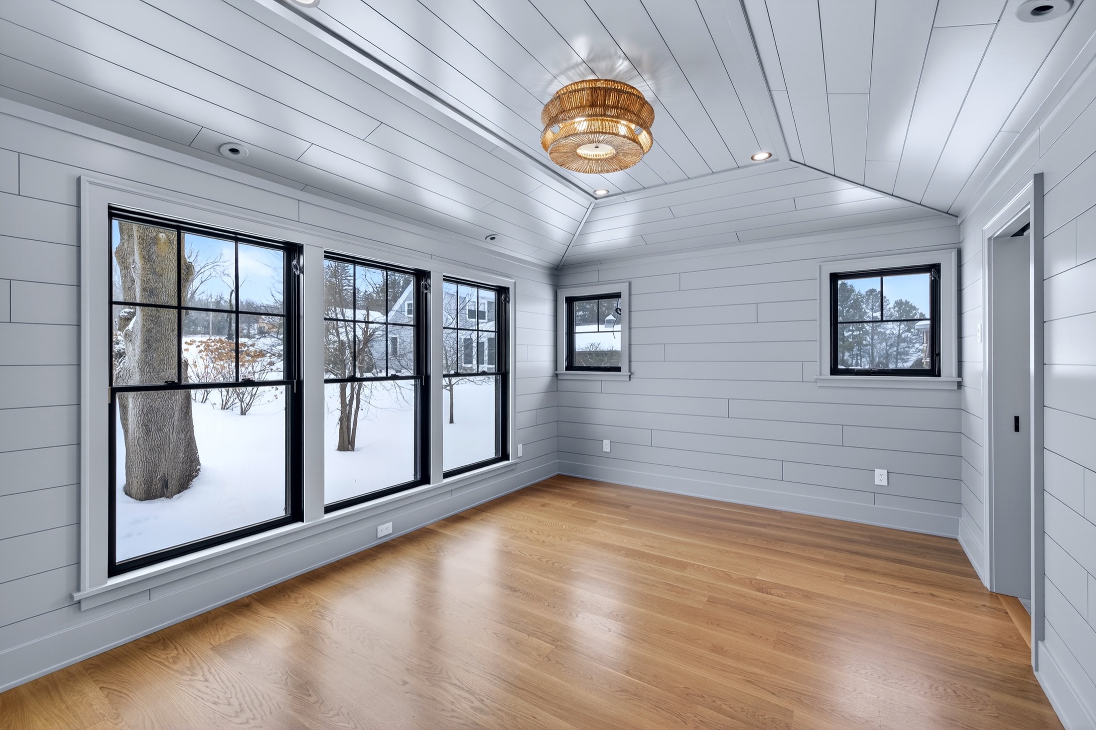 Syracuse virtually staged home — dining or office space with refined furnishings